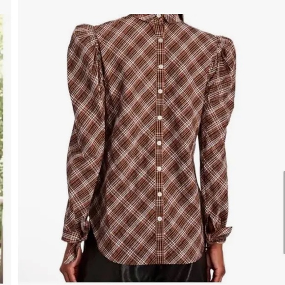 Veronica Beard plaid Beautiful top 🩵 - Picture 2 of 8